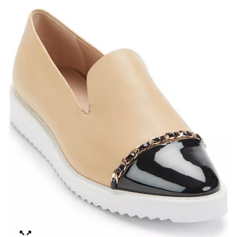 Karl Lagerfeld Tan and Black Loafers